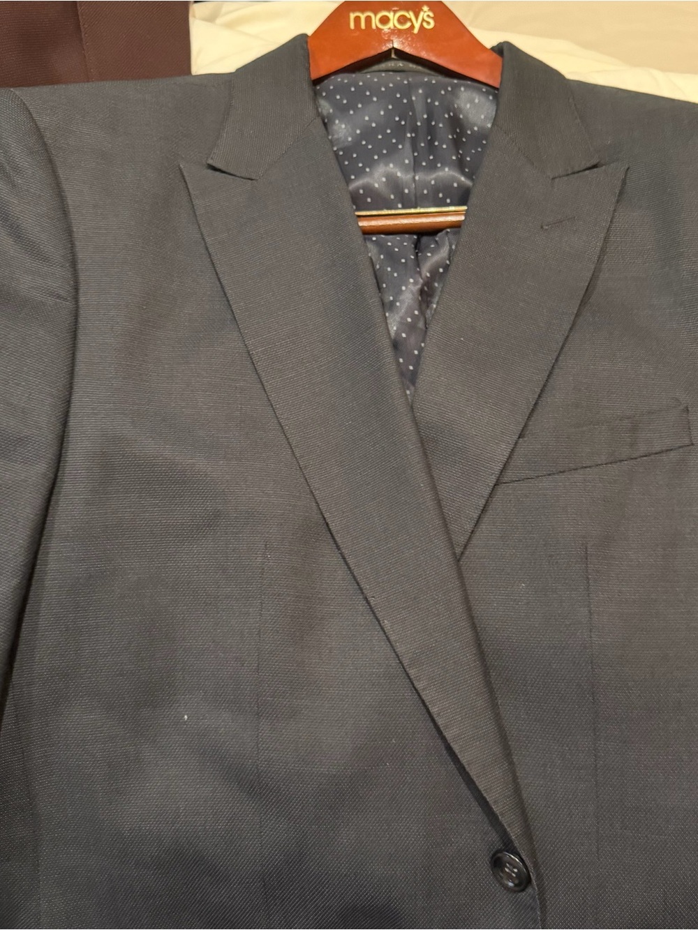 Men's Navy Blue Blazer - Classic Single-Breasted Suit Jacket